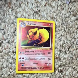 Pokemon TCG Jungle Flareon 3/64 Holo Rare Unlimited 70 HP - Image 4