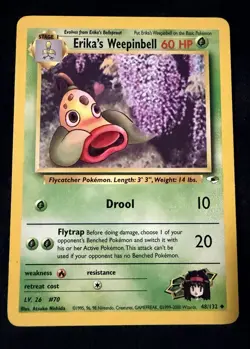 2000 Pokemon TCG Gym Heroes Erika's Weepinbell Uncommon 48/132 - Image 1