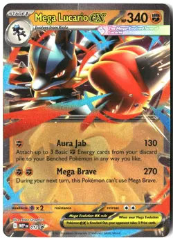 Mega Lucario ex 012 Holo Promo ME: Mega Evolution Promo Pokemon Holo Near Mint - Image 1