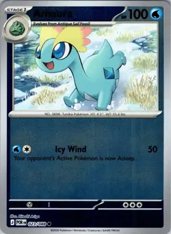 Amaura 023/088 Common Perfect Order Pokemon Reverse Holo NM - Image 1