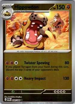 Hippowdon 040/088 Uncommon Perfect Order Pokemon Reverse Holo NM - Image 1
