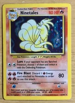 Pokemon Ninetales 12/102 Holo Rare Base Set - Image 2