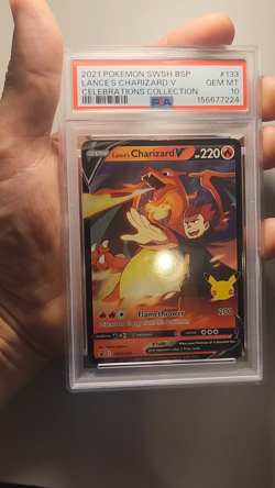 2021 Pokemon Lance's Charizard V SWSH133 Promo PSA 10 - Image 2
