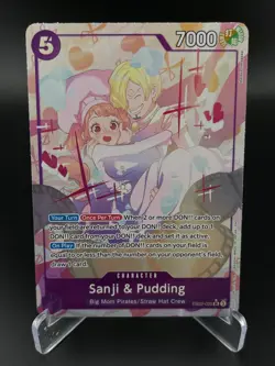 Sanji Pudding Alt Art EB02-035 Extra Booster Anime 25th Collection One Piece NM - Image 1
