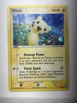 Pokemon Minun 6/12 EX Trainer Kit 2 Holo Common Basic Card 60 HP English - Image 1