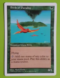 Mtg BIRDS OF PARADISE, Fifth Edition. Green, Rare. - Image 1