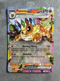 Flareon ex 014/131 Holo Double Rare Prismatic Evolutions Pokemon Near Mint - Image 1