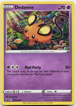 Dedenne SWSH080 Holo Promo Sword & Shield Promo Pokemon Near Mint - Image 1