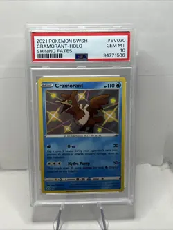 2021 POKEMON SWORD & SHIELD SHINING FATES #SV030 CRAMORANT-HOLO PSA 10 - Image 1