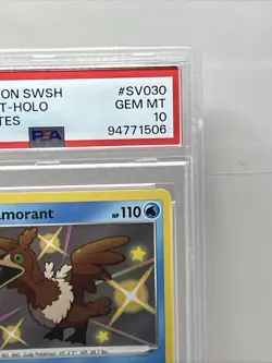 2021 POKEMON SWORD & SHIELD SHINING FATES #SV030 CRAMORANT-HOLO PSA 10 - Image 3