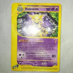 Pokemon Expedition Base Set 33/165 Alakazam - Rare - Damaged - Image 3
