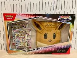 Pokemon Eevee Prismatic Evolutions Accessory Pouch Special Collection SEALED - Image 1