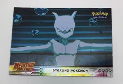 Topps Stealing Pokemon Topps Mewtwo Strikes Back HOLO Blue Logo - Image 2