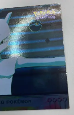 Topps Stealing Pokemon Topps Mewtwo Strikes Back HOLO Blue Logo - Image 4