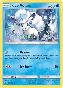 Alolan Vulpix 21/145 Common Guardians Rising Pokemon Reverse Holo NM/M - Image 1