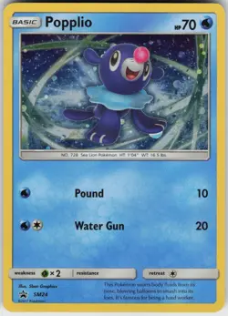 Popplio - SM24 Holo Promo Sun & Moon Promo Pokemon Holo Near Mint - Image 1