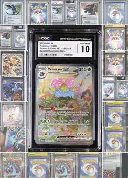 Pokemon Venusaur ex 198/165 Sv Scarlet & Violet 151 Full Art CGC Gem Mint 10 - Image 1