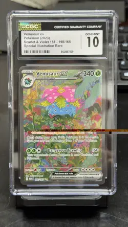 Pokemon Venusaur ex 198/165 Sv Scarlet & Violet 151 Full Art CGC Gem Mint 10 - Image 2
