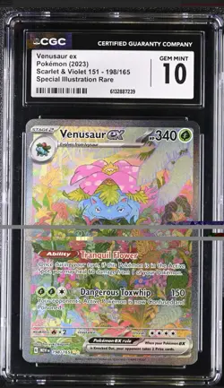 Pokemon Venusaur ex 198/165 Sv Scarlet & Violet 151 Full Art CGC Gem Mint 10 - Image 4