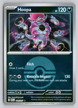 HOOPA (POKE BALL) 141/217 HOLO RARE ME: ASCENDED HEROES POKEMON REVERSE HOLO NM - Image 1