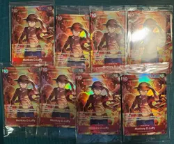 8x Monkey.D.Luffy ST10-006 SR Treasure Booster Set Promo One Piece TCG English - Image 1