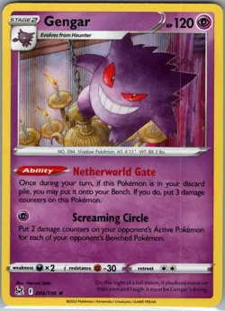 Gengar 066/196 Holo SWSH11: Lost Origin - Pokemon Card - NM - Image 1