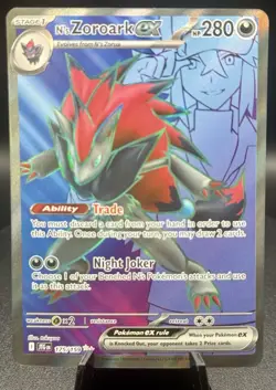 N’s Zoroark ex 175/159 Journey Together Full Art Pokemon Card English - Image 1