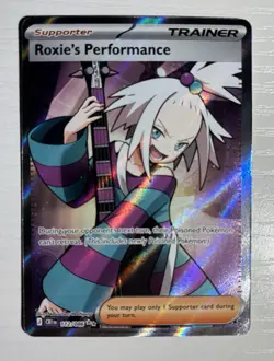 Roxie's Performance 112/086 Ultra Rare Full Art Pokemon Card Chaos Rising NM - Image 1