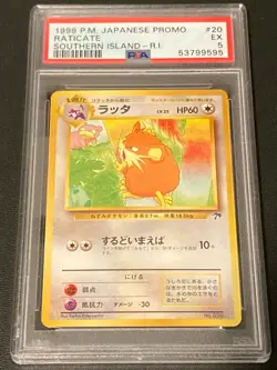 Pokemon Card Raticate No. 020 Southern Islands Japanese Promo PSA 5 EX - Image 1