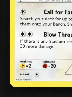 Skarmory 69/108 LP Roaring Skies English Pokemon Card TCG - Image 2