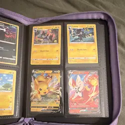 Pokemon TCG Mixed Card UltraPRO Binder 68 Cards Total Binder Included - Image 1