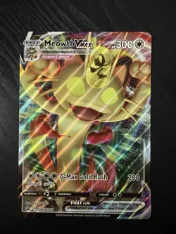 Pokemon TCG Meowth VMAX SWSH005 Black Star Oversized Jumbo Promo Card - Image 1