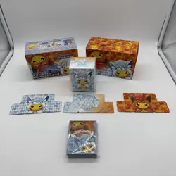 Vulpix Poncho Pikachu Pokemon Center Box with Sleeves Deck Box Dividers NO CARDS 4521329212272 - Image 1