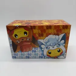 Vulpix Poncho Pikachu Pokemon Center Box with Sleeves Deck Box Dividers NO CARDS 4521329212272 - Image 2