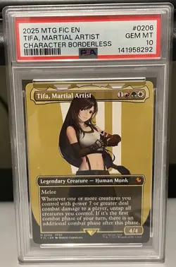 2025 MTG FINAL FANTASY COMMANDER #0206 TIFA, MARTIAL ARTIST PSA 10 - Image 1