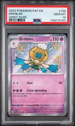 Pokemon Paldean Fates Drifblim 156 PSA 10 - Image 1