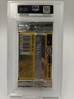 1999 POKEMON BASE SET PACK BLASTOISE LONG PACK PSA 8 *SCRATCHED SLAB* - Image 2