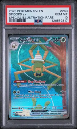 2023 POKEMON SVI EN-SCARLET & VIOLET SPECIAL ILLUSTRATION RARE SPIDOPS EX PSA 10 - Image 1