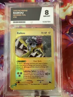 2003 Pokemon Skyridge Raikou ACE 8 - Image 1