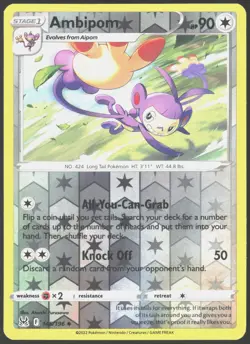 Lost Origin Ambipom 145/196 Uncommon Pokemon Reverse Holo NM/M - Image 1