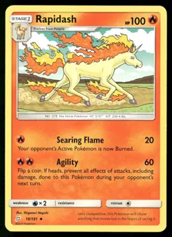 Rapidash 18/181 Uncommon Team Up Pokemon Near Mint - Image 1