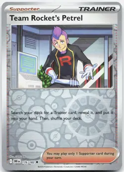 Team Rocket's Petrel 176/182 Uncommon Destined Rivals Pokemon Reverse Holo NM/M - Image 1