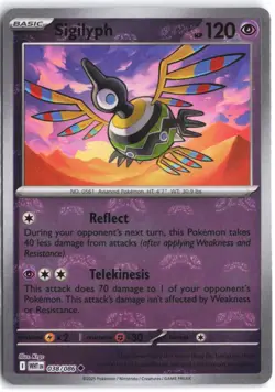Sigilyph (Master Ball Pattern) 038/086 Uncommon White Flare Pokemon NM - Image 1