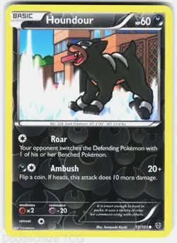 Houndour 55/101 Common Plasma Blast Pokemon Reverse Holo NM - Image 1