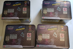 4x NEW SEALED Pokemon TCG Detective Pikachu Collector Treasure Chest Lunch Box - Image 5