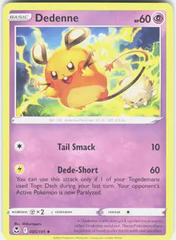 Dedenne 085/195 Uncommon Silver Tempest Pokemon Near Mint - Image 1