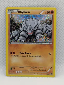 RHYHORN 008/012 HOLO P MCDONALD'S PROMOS 2015 POKEMON HOLO LP RHYHORN - Image 1
