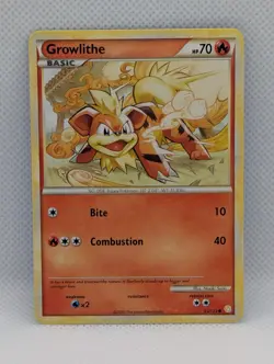 GROWLITHE 65/123 C HEARTGOLD & SOULSILVER POKEMON LP GROWLITHE - Image 1