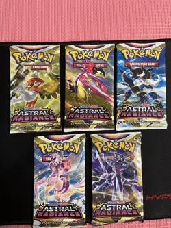 x5 Pokemon Sword & Shield Astral Radiance Booster Packs Art Set - Factory Sealed - Image 2