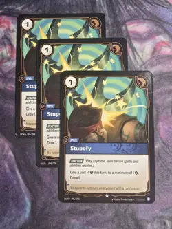 3x Stupefy - 095/298 - Common Light Play Riftbound TCG: Origins Riftbound - Image 1